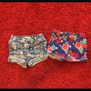 Toddler girl shorts- GAP Disney Minnie and XoXo